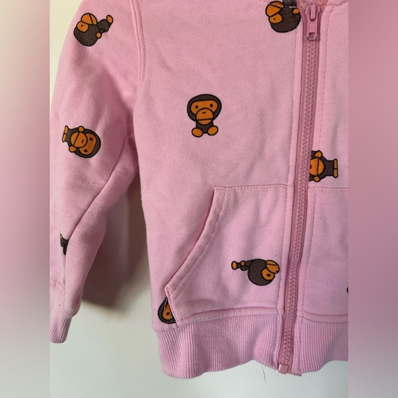 BAPE A Bathing Ape Kids Pink Hoodie 100 - Picture 2 of 12
